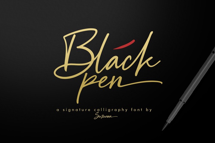 Font Black Pen